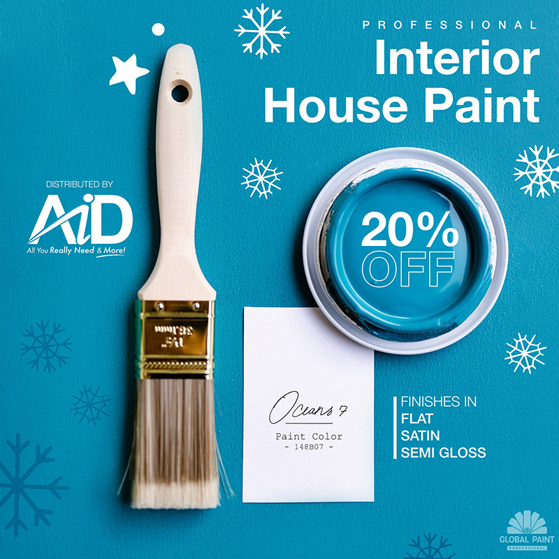 AID is still offering 20% OFF on all our Global Paint products