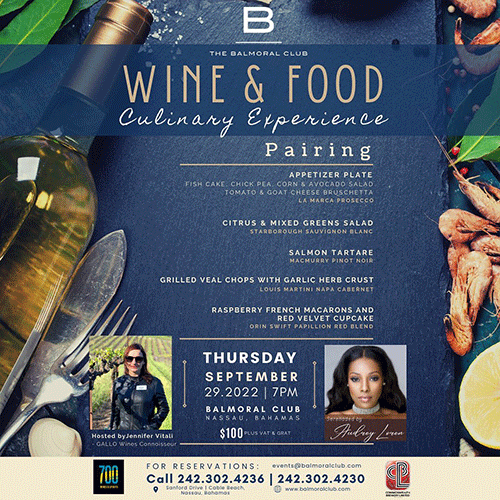 The Balmoral Club - Wine & Food, Culinary Experience - September 29th, at 7pm
