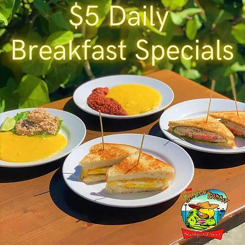 $5 Daily Breakfast Specials at Green Parrot