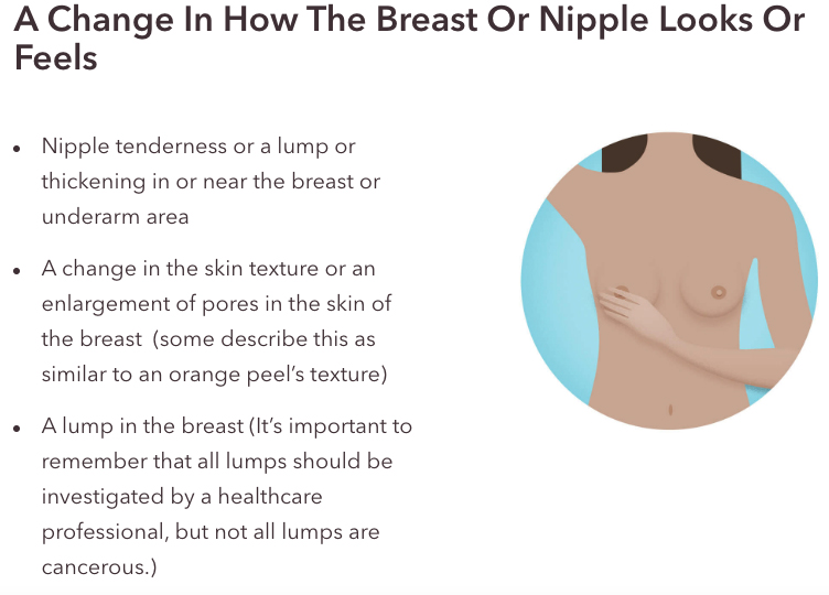 A Change In How The Breast Or Nipple Looks Or Feels