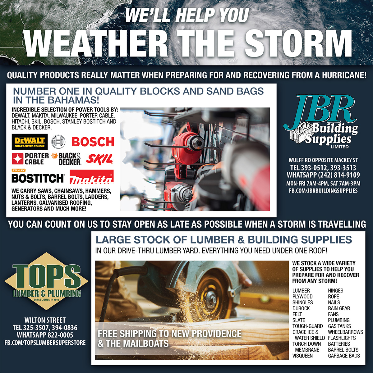 Tops Lumber & Plumbing Supplies - We'll Help You Weather The Storm
