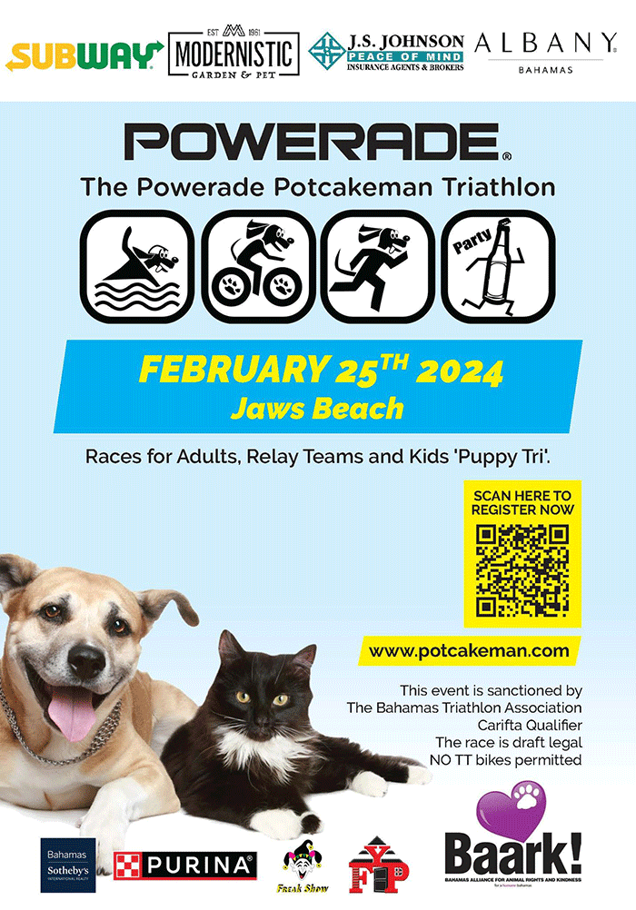 The Powerade Potcakeman Triathlon on Feb 25th, 2024.