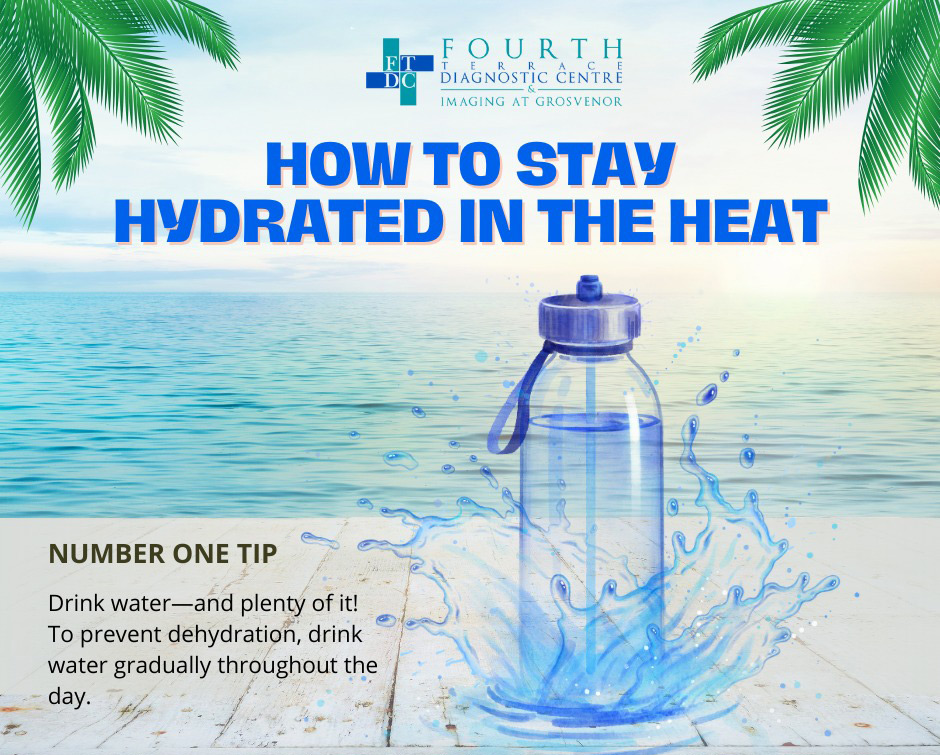 How To Stay Hydrated In The Heat! Beat the heat by sipping water throughout the day.