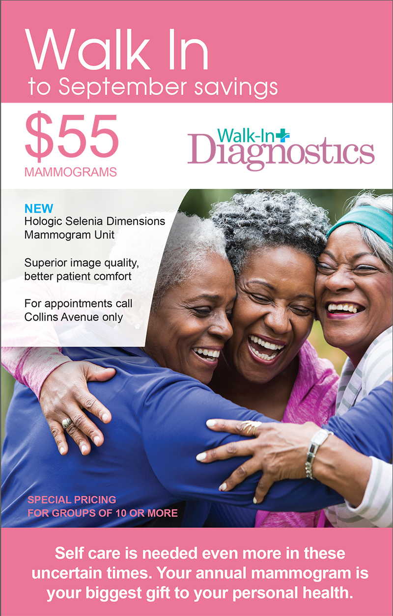 The Walk-In Clinic | Walk In to September savings. Take advantage of this special opportunity and schedule your annual mammogram today!