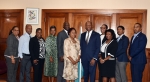 Minister Alfred Sears meets with NIB’s Executive Team