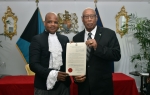 Franklyn Williams, sworn in as Justice of the Supreme Court